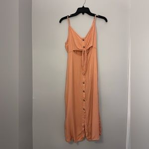 Peach color long dress
